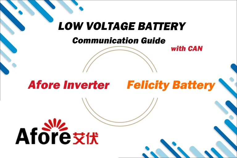 Felicity Low Voltage Batteries Use Can To Communicate With Afore1