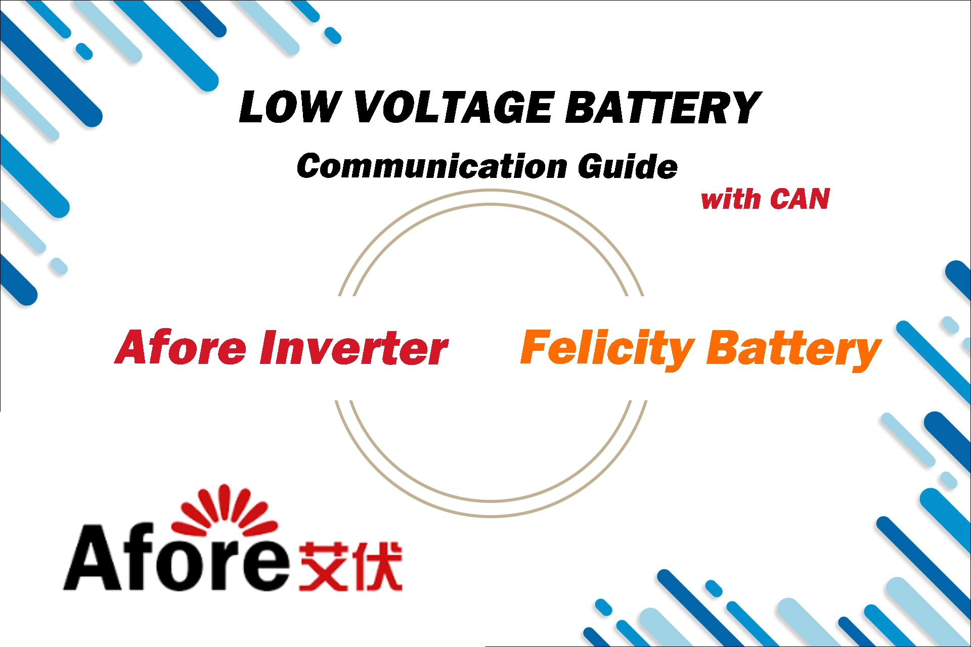 Felicity Low Voltage Batteries Use Can To Communicate With Afore1